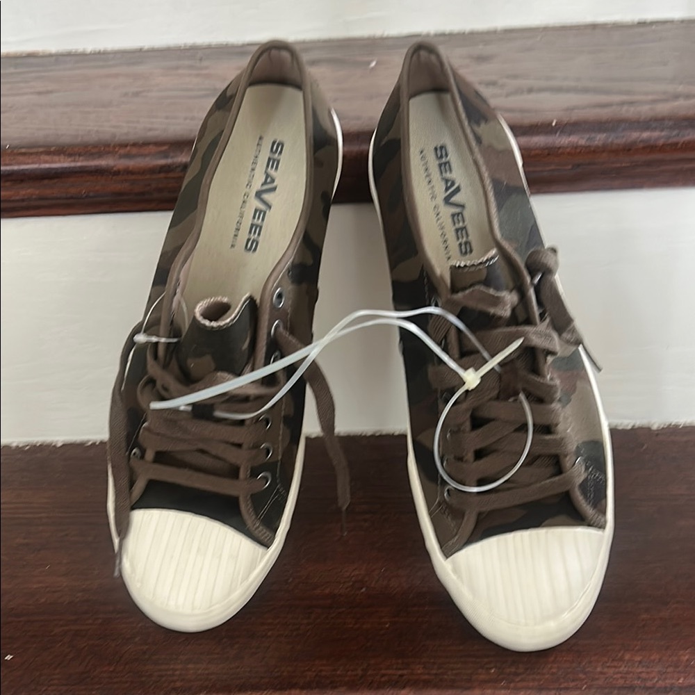 SeaVees Brown and Black Camouflage Sneakers